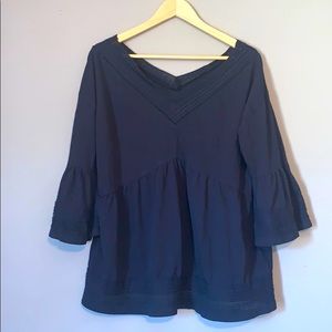 Anthropologie Vneck Bell Sleeve Top